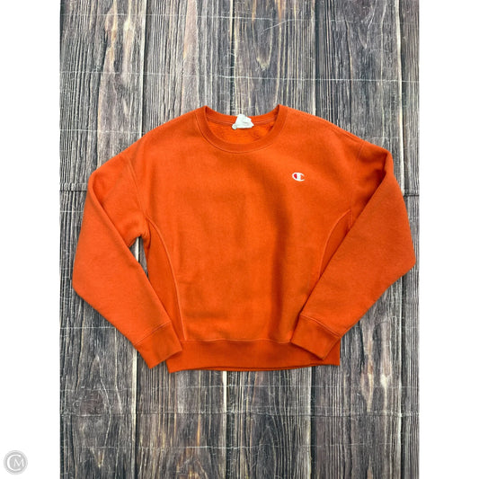 Sweatshirt Crewneck By Champion In Orange, Size: S