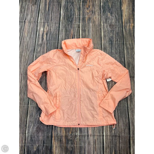 Jacket Windbreaker By Columbia In Peach, Size: Xl