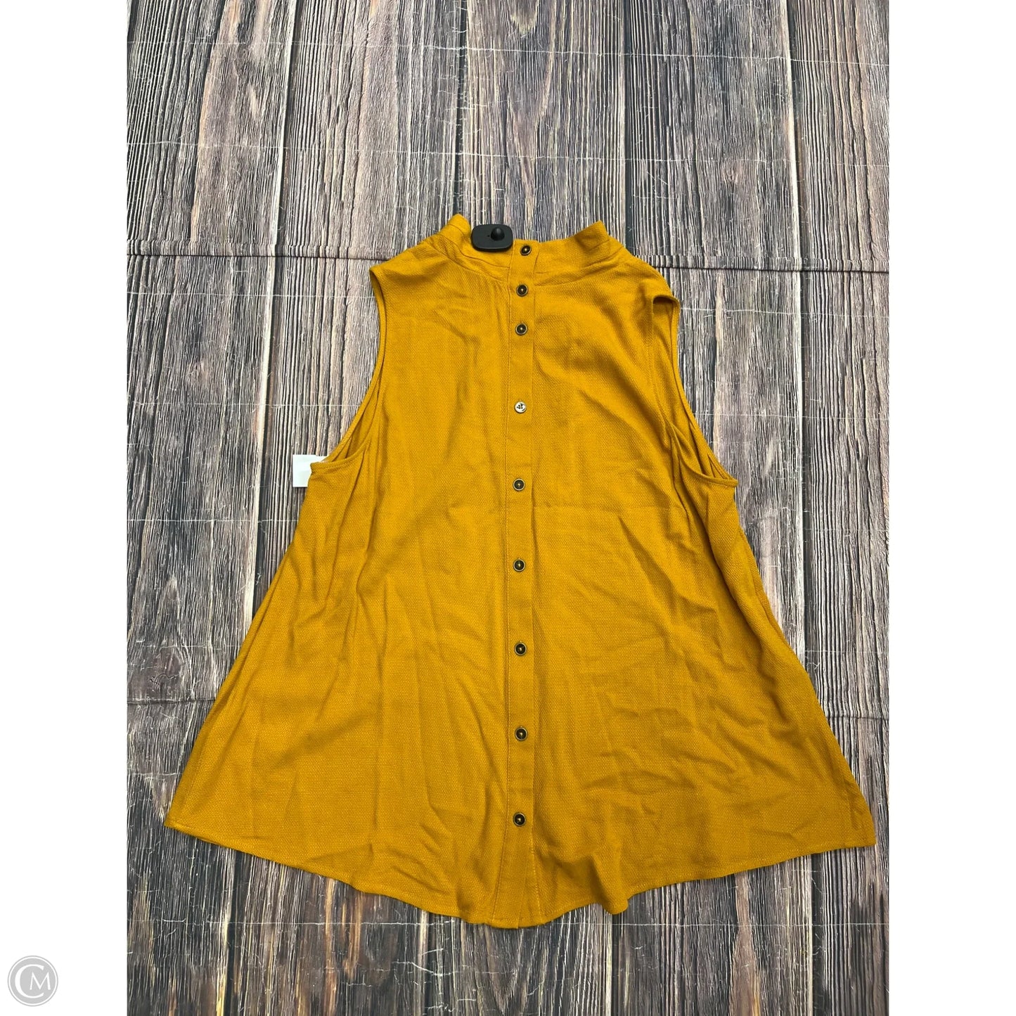 Top Sleeveless By Maeve In Yellow, Size: 18