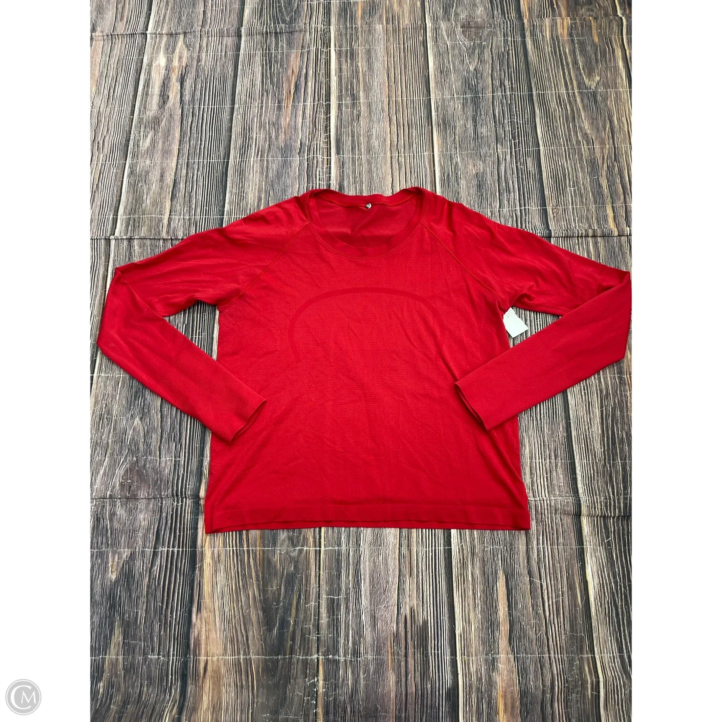 Athletic Top Long Sleeve Collar By Lululemon In Red, Size: 14