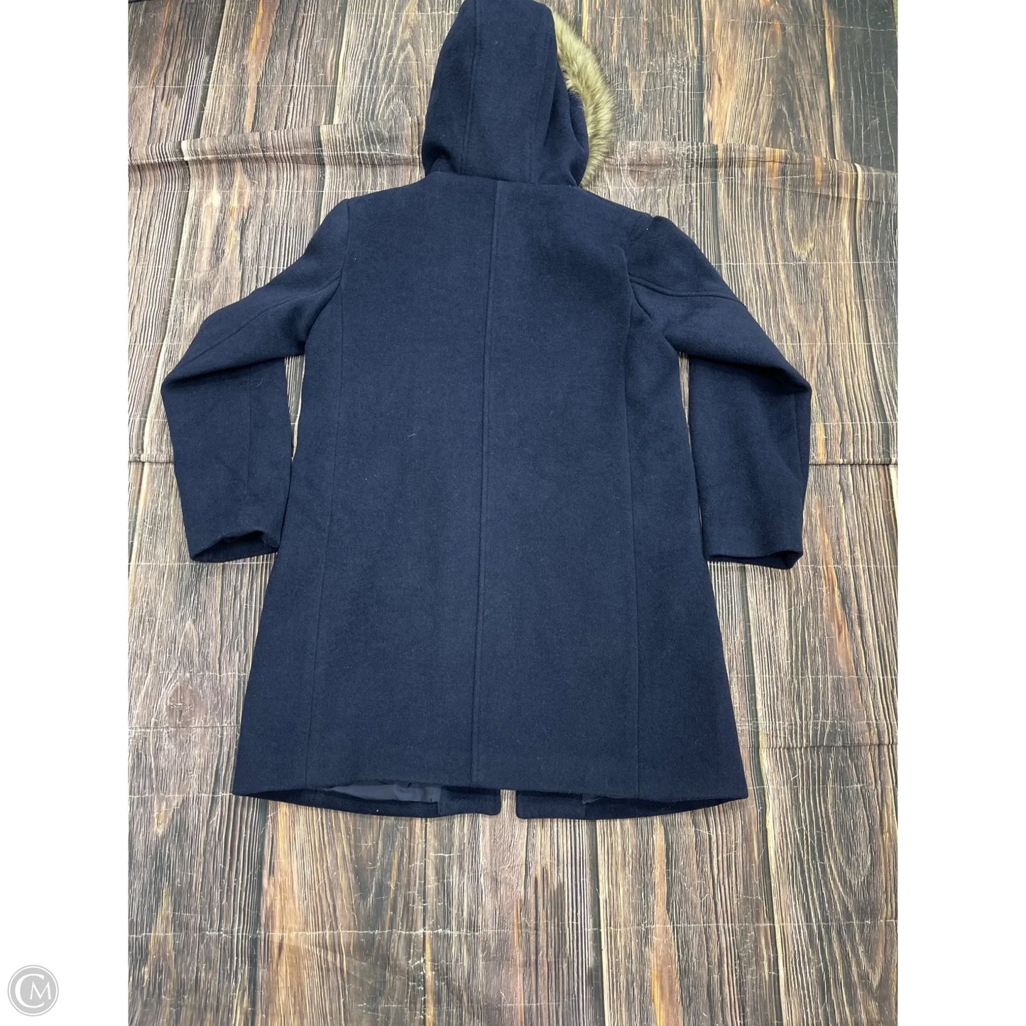 Coat Wool By Loft In Blue, Size: M