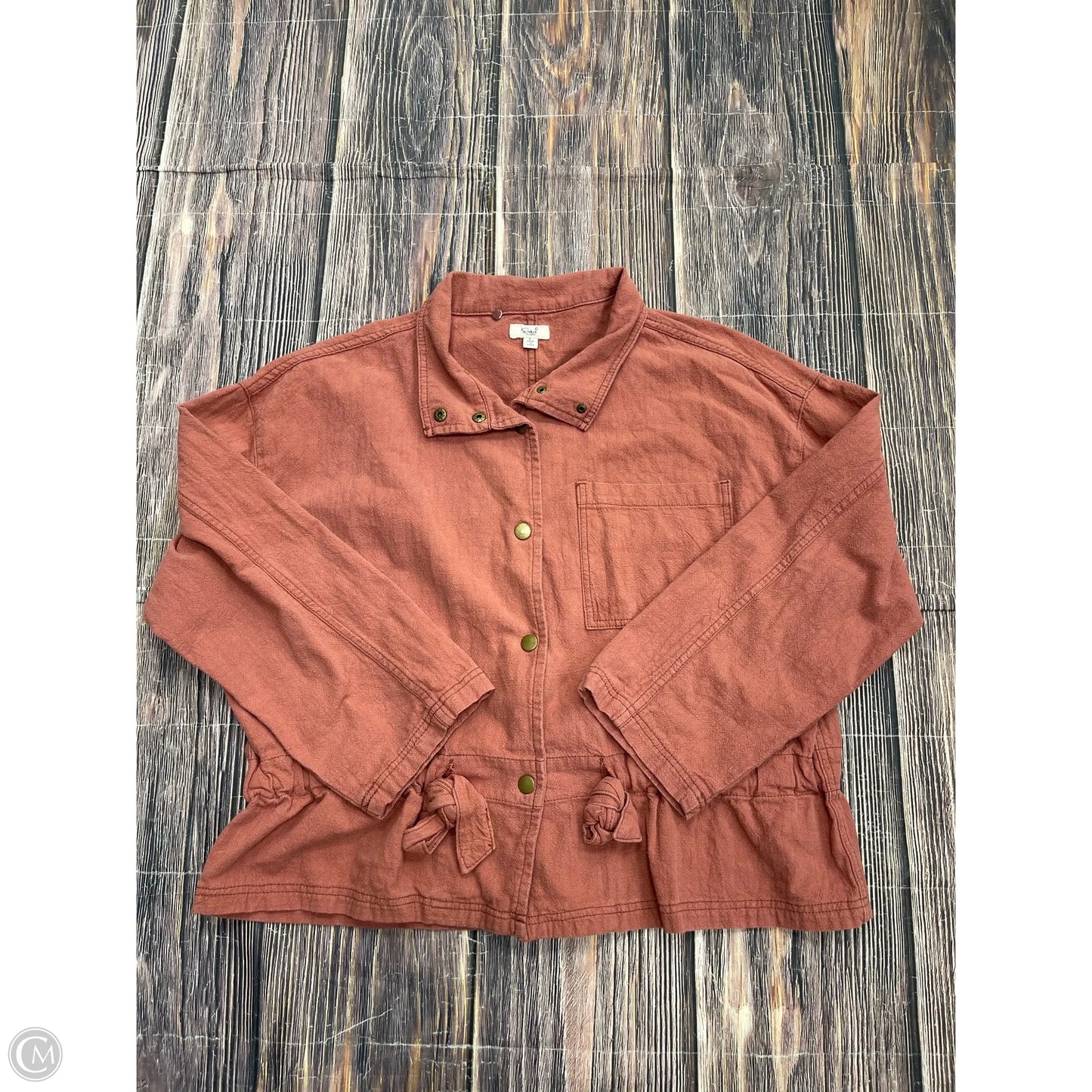 Jacket Shirt By Easel In Pink, Size: L