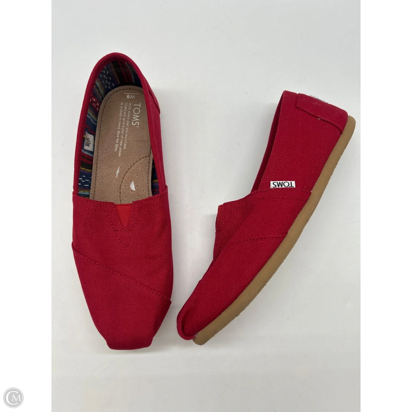 Shoes Flats By Toms In Red, Size: 9