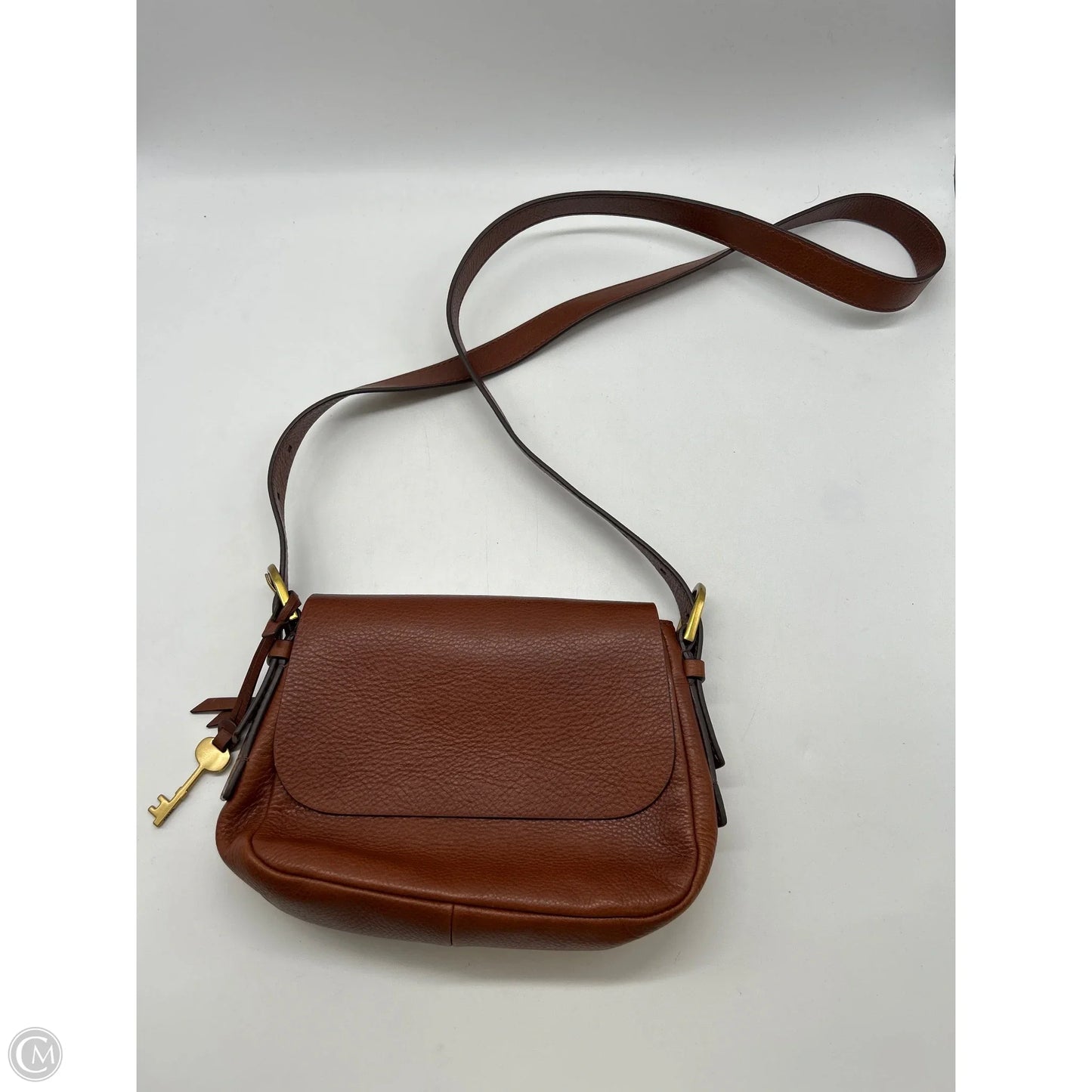 Crossbody Leather By Fossil, Size: Small