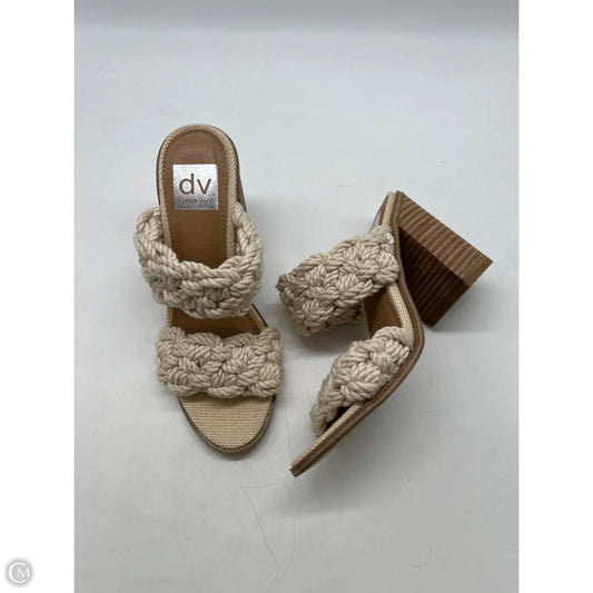 Sandals Heels Block By Dolce Vita In Cream, Size: 6