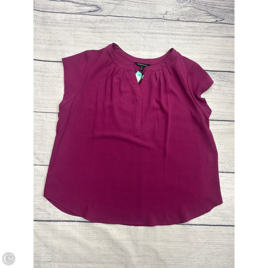Top Short Sleeve By 41 Hawthorn In Purple, Size: 1x