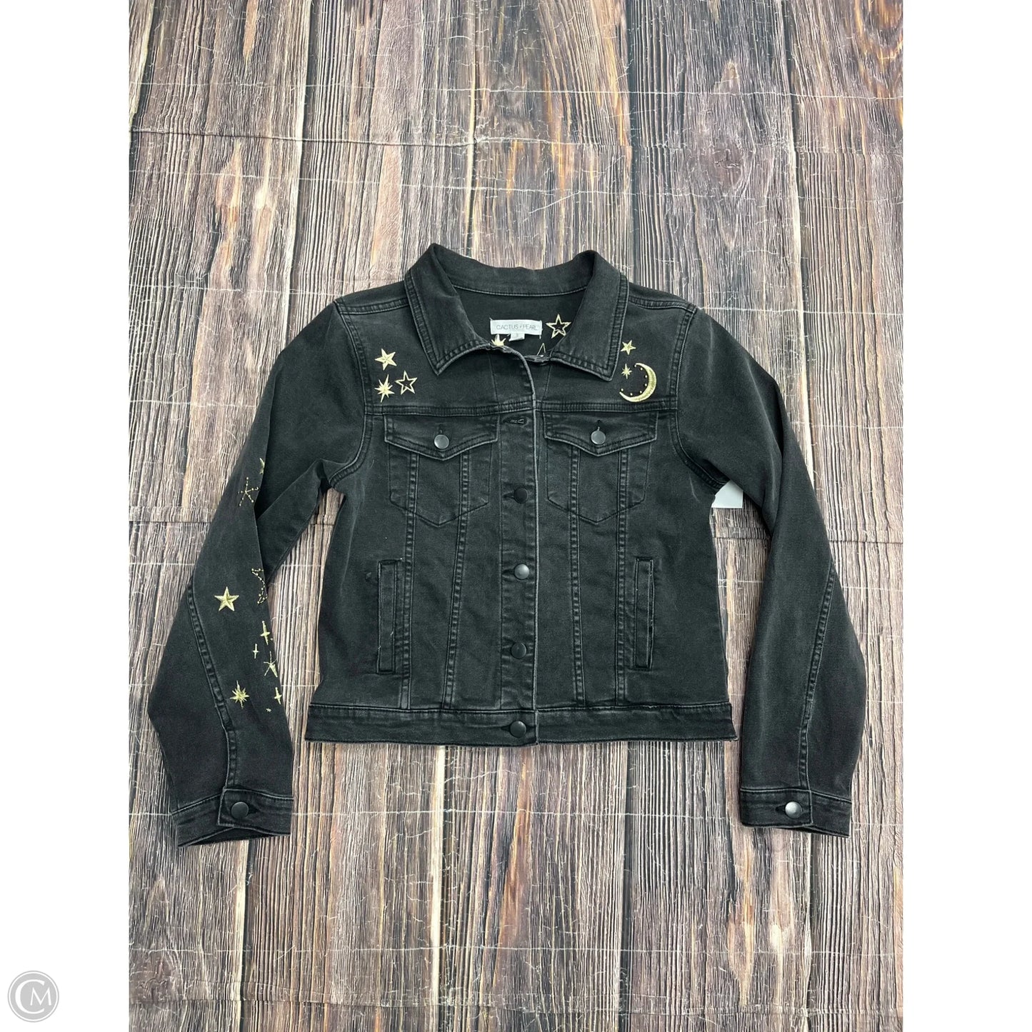 Jacket Denim By Clothes Mentor In Grey, Size: S