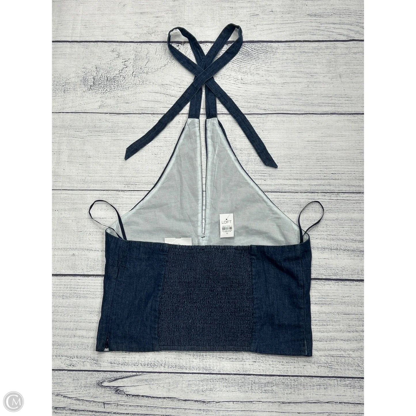 Top Sleeveless By Loft In Blue, Size: 12