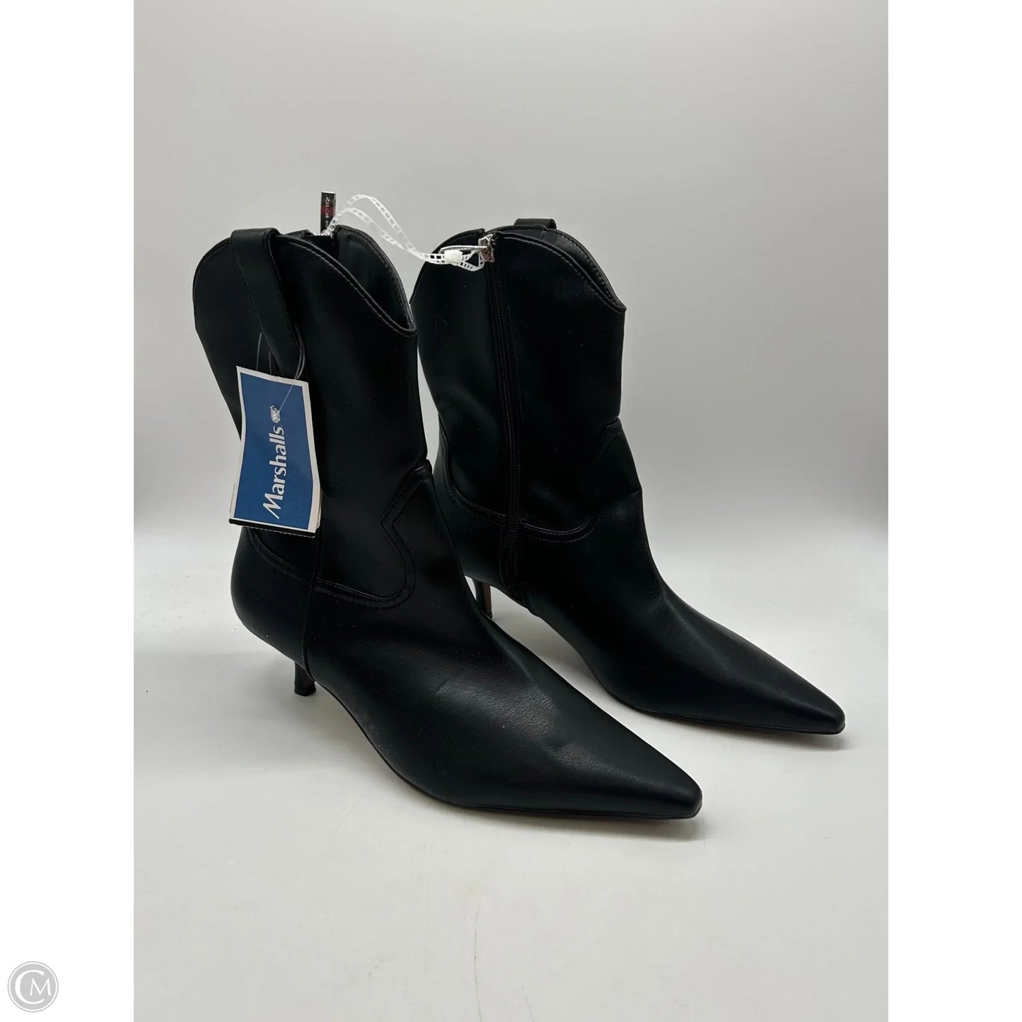 Boots Knee Heels By Clothes Mentor In Black, Size: 9