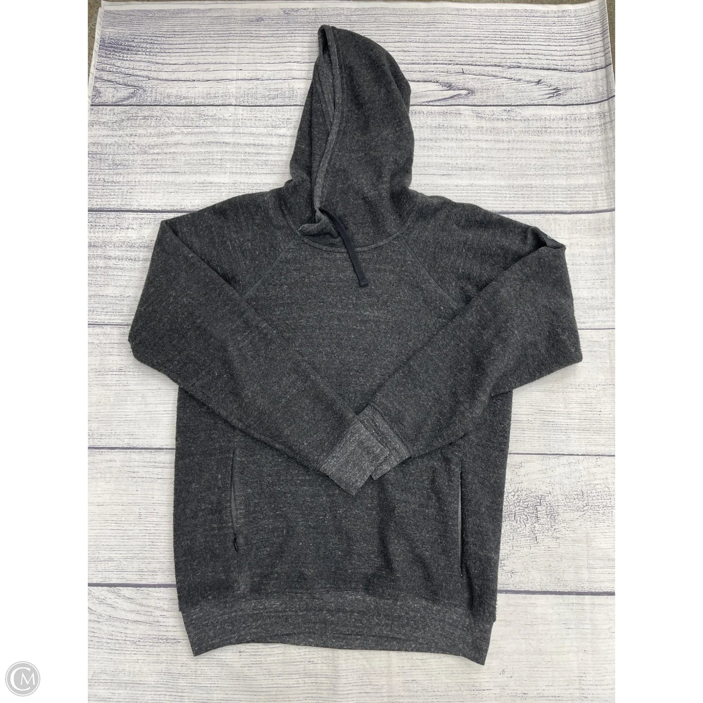 Athletic Sweatshirt Hoodie By Alo In Grey, Size: M
