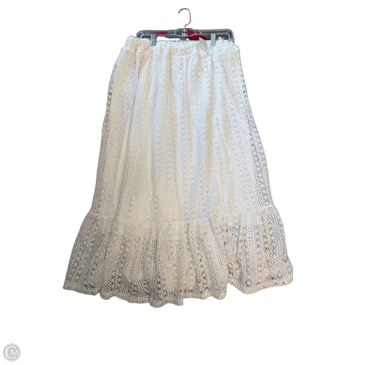 Skirt Maxi By Clothes Mentor In White, Size: Xl