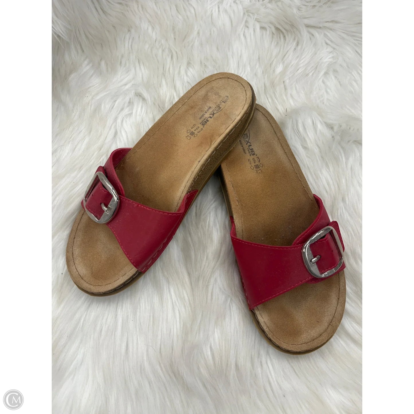 Sandals Flats By Clothes Mentor In Red, Size: 11.5