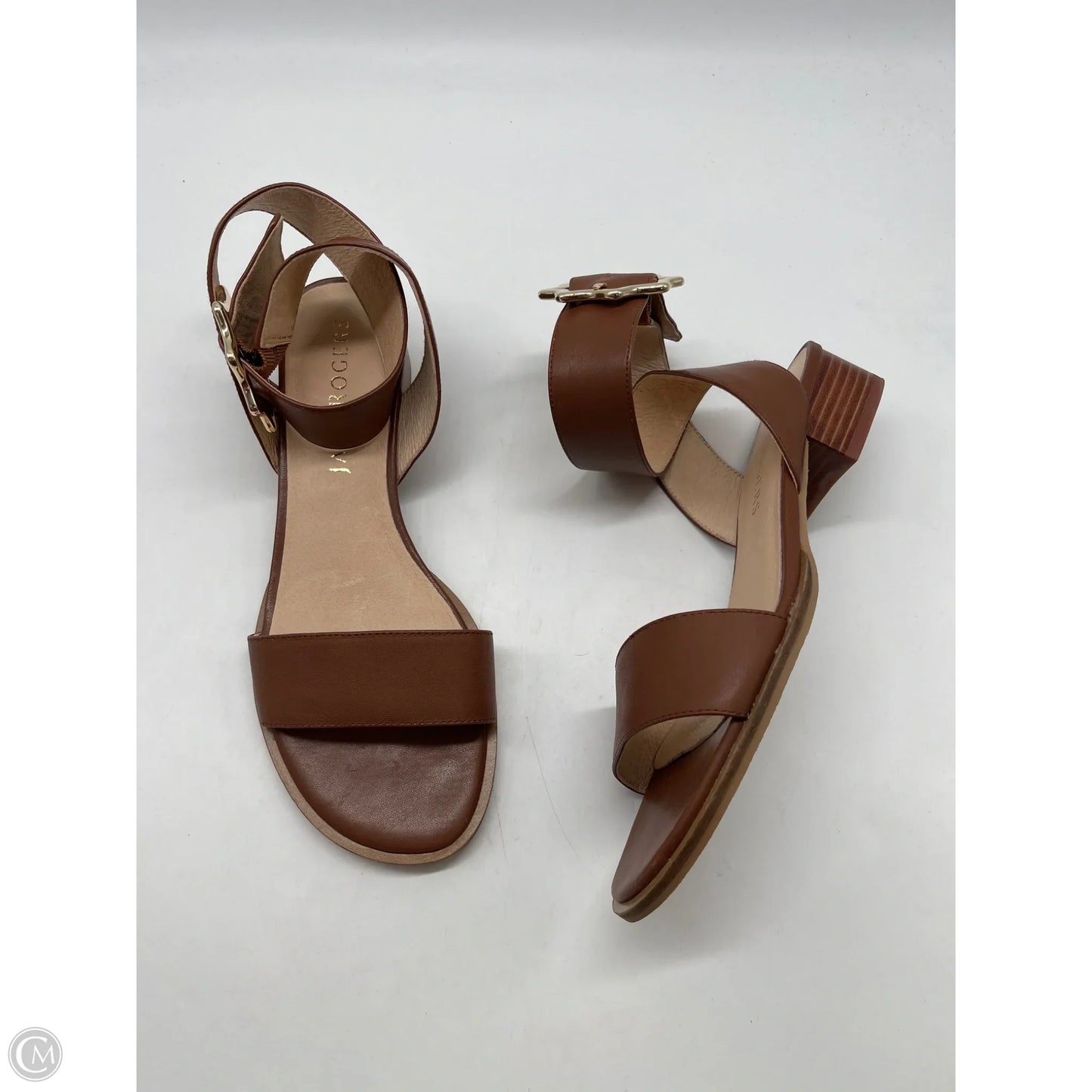 Sandals Heels Block By Jack Rogers In Brown, Size: 7