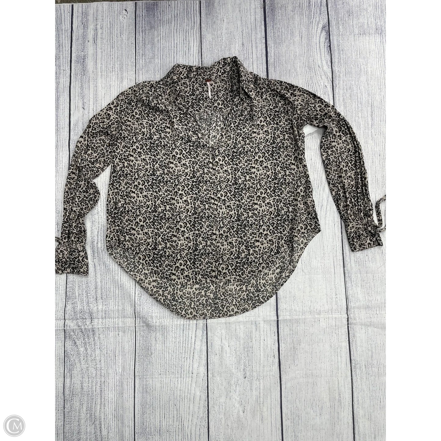 Top Long Sleeve By Free People In Animal Print, Size: Xs