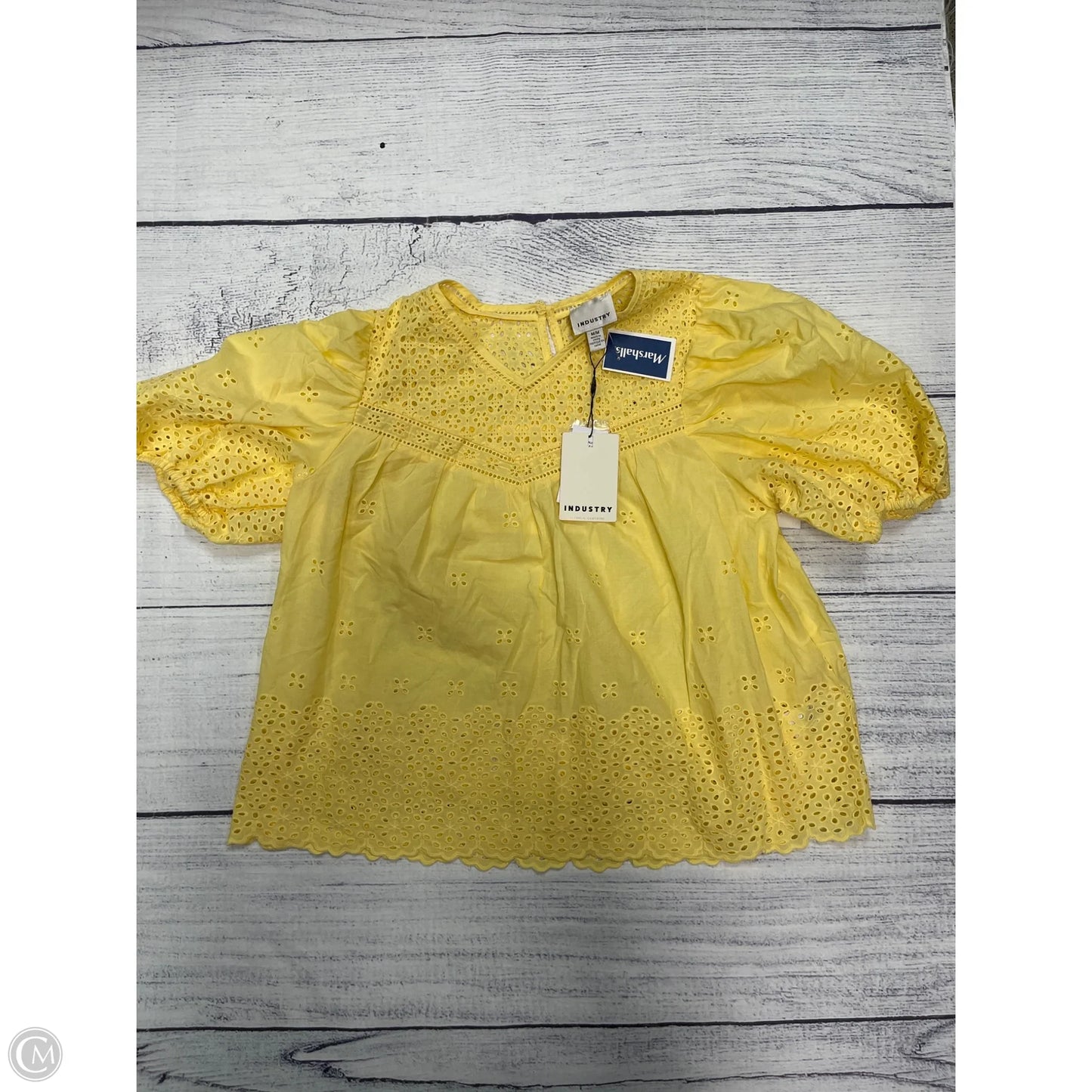 Top Short Sleeve By Industry In Yellow, Size: M