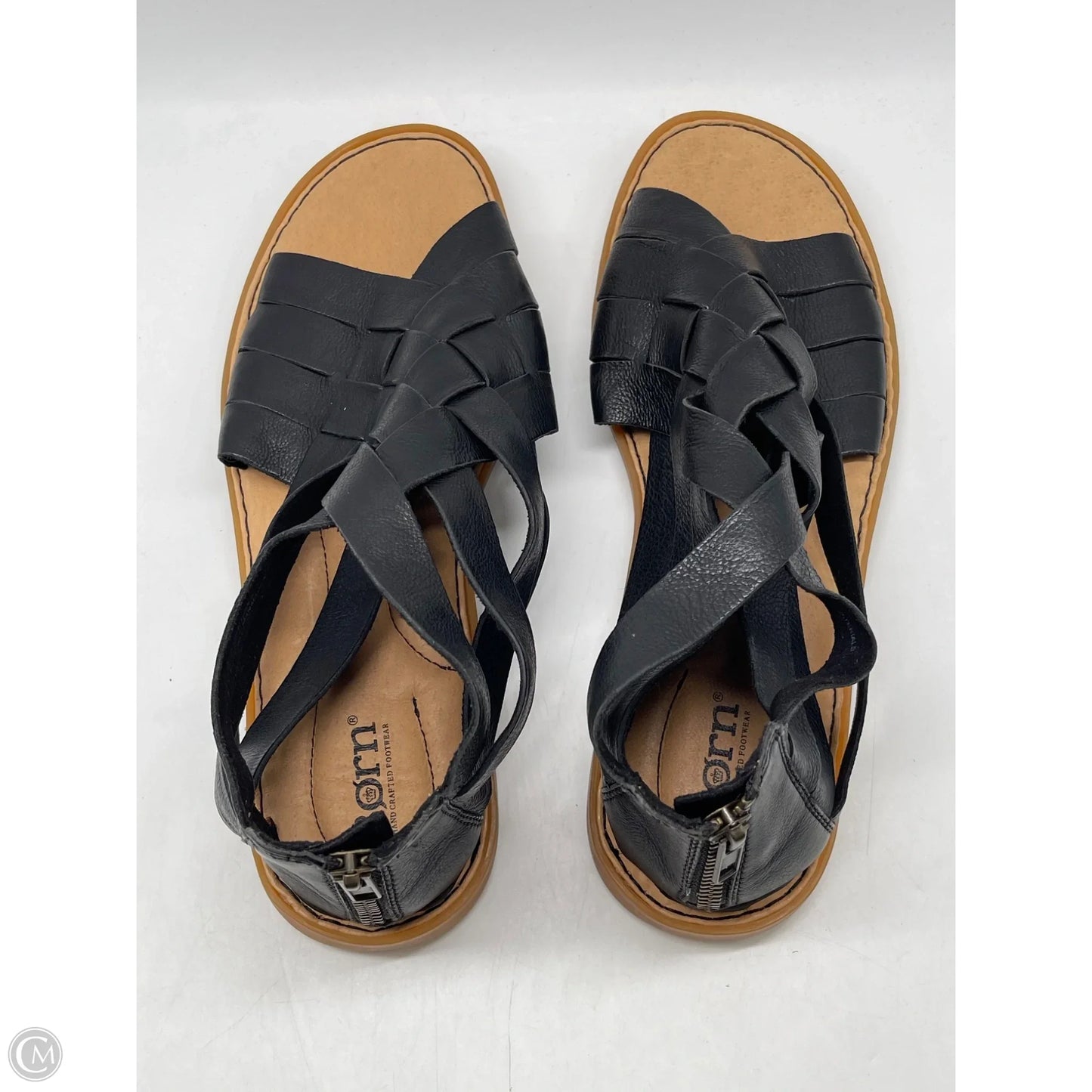 Sandals Flats By Born In Black, Size: 10