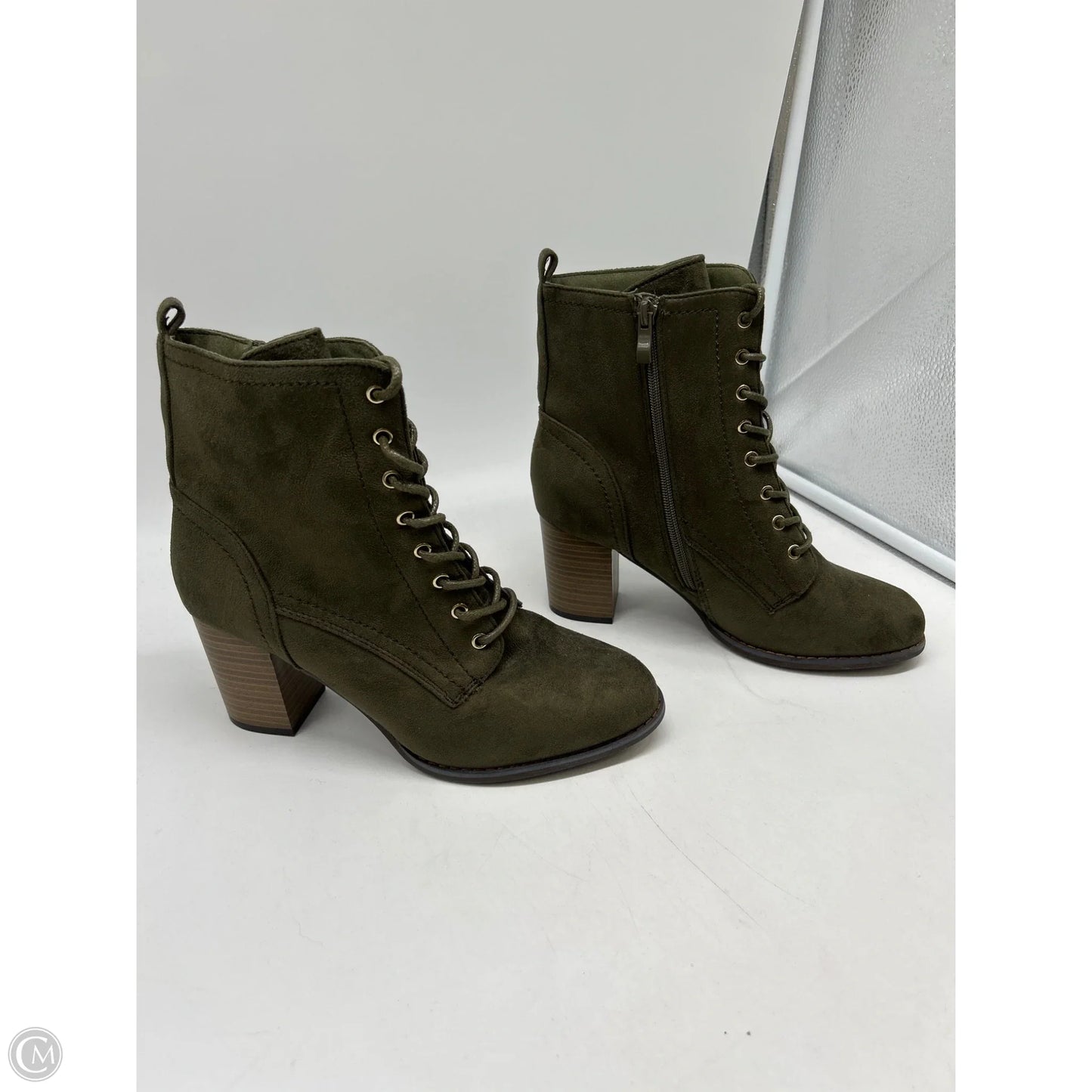 Boots Ankle Heels By Journee In Green, Size: 9