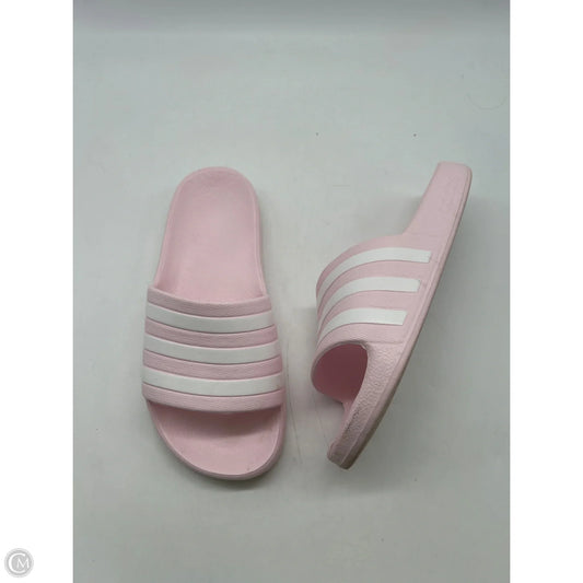 Sandals Flats By Adidas In Pink, Size: 5