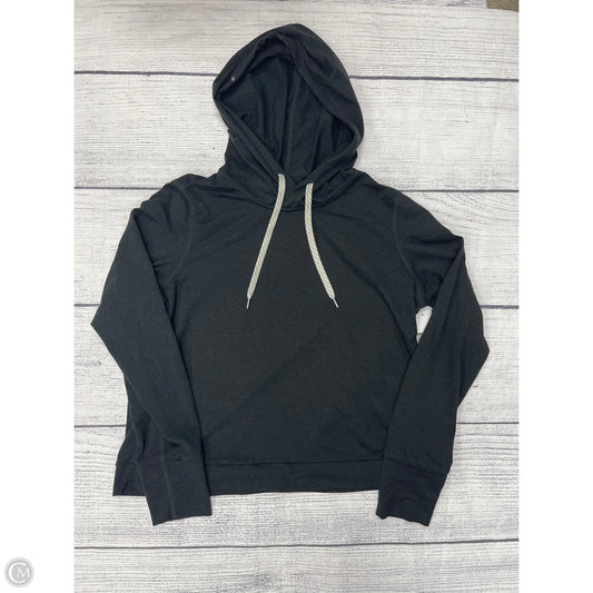Athletic Top Long Sleeve Hoodie By Vuori In Black, Size: M