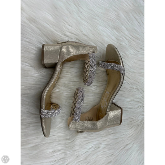 Shoes Heels Block By Sugar In Gold, Size: 7