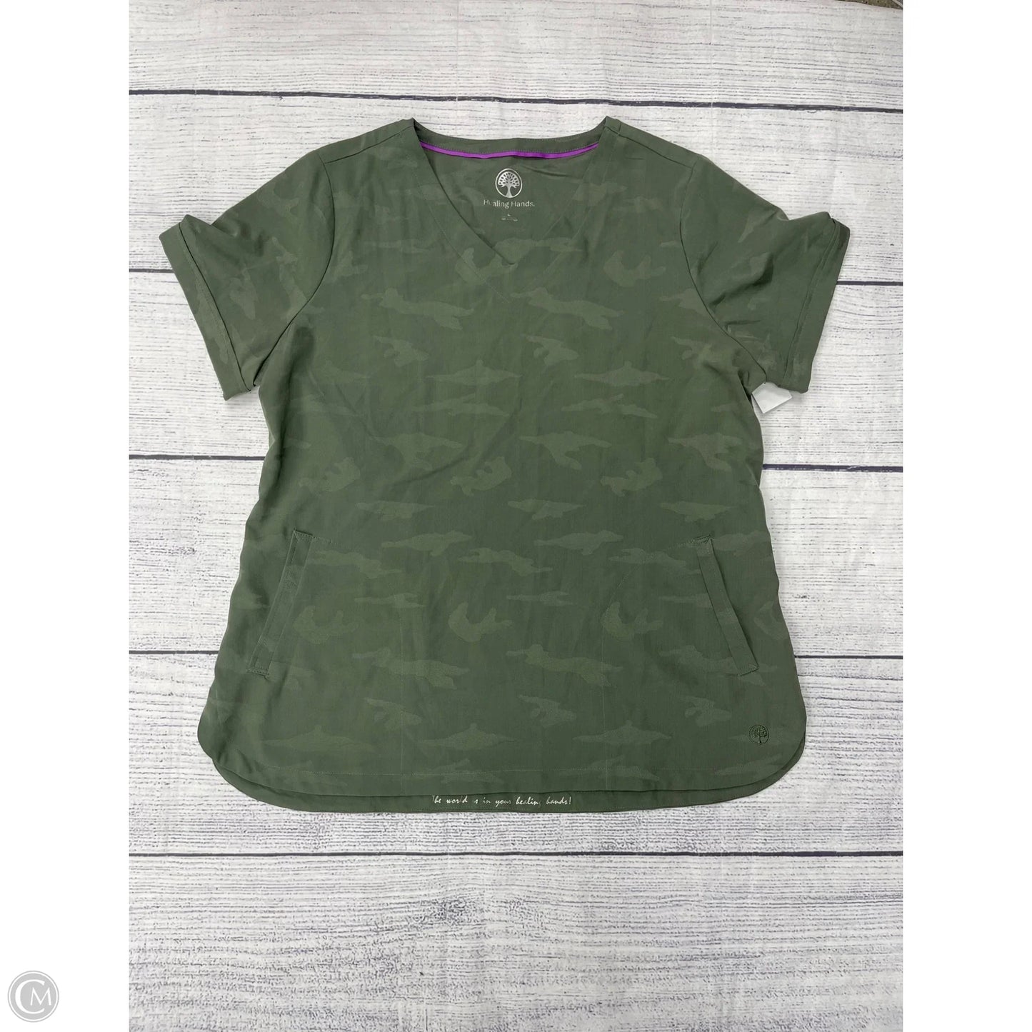 Top Short Sleeve By Clothes Mentor In Green, Size: L