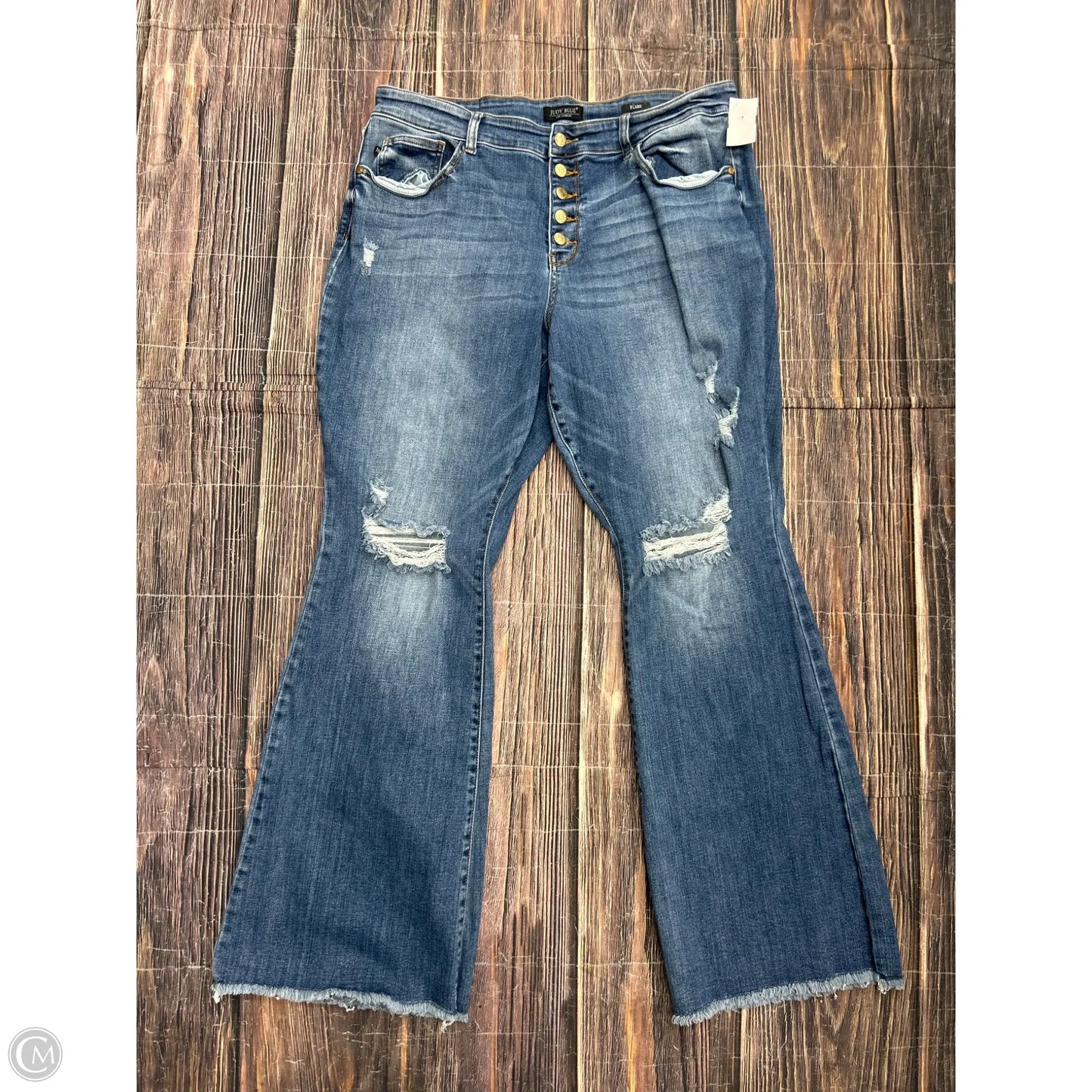 Jeans Flared By Judy Blue In Blue, Size: 20