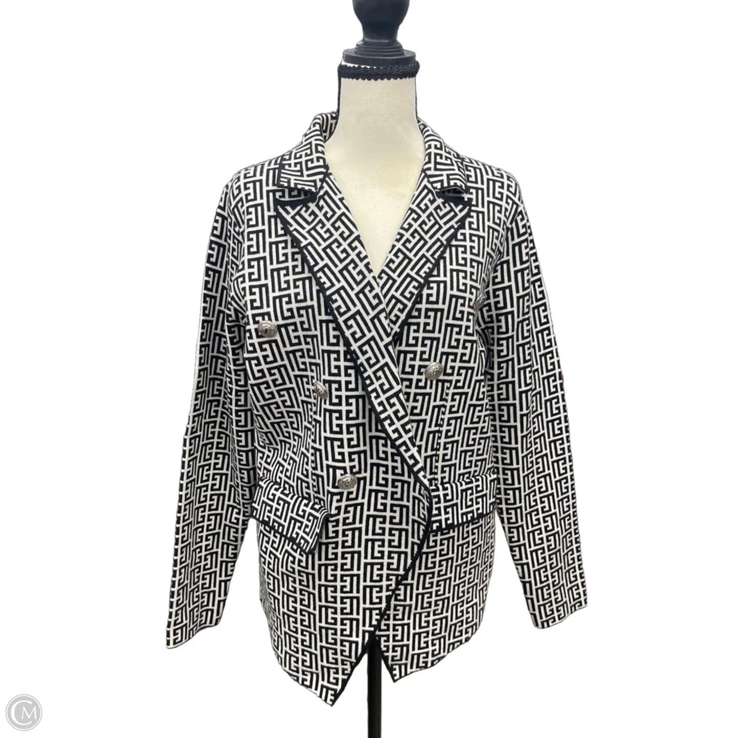 Blazer By Sioni In Geometric Pattern, Size: L