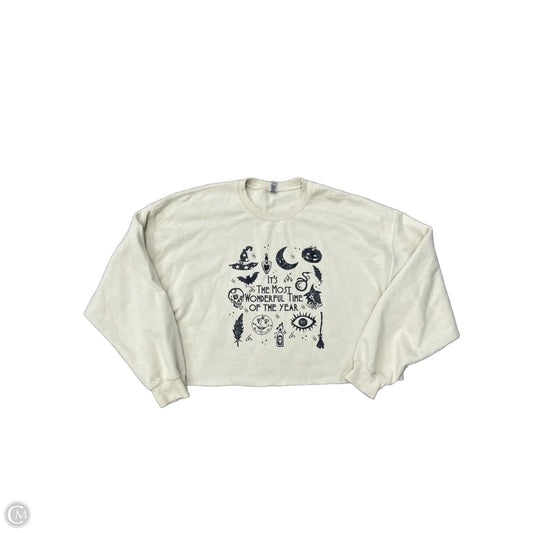 Sweatshirt Crewneck By Clothes Mentor In Tan, Size: 2x