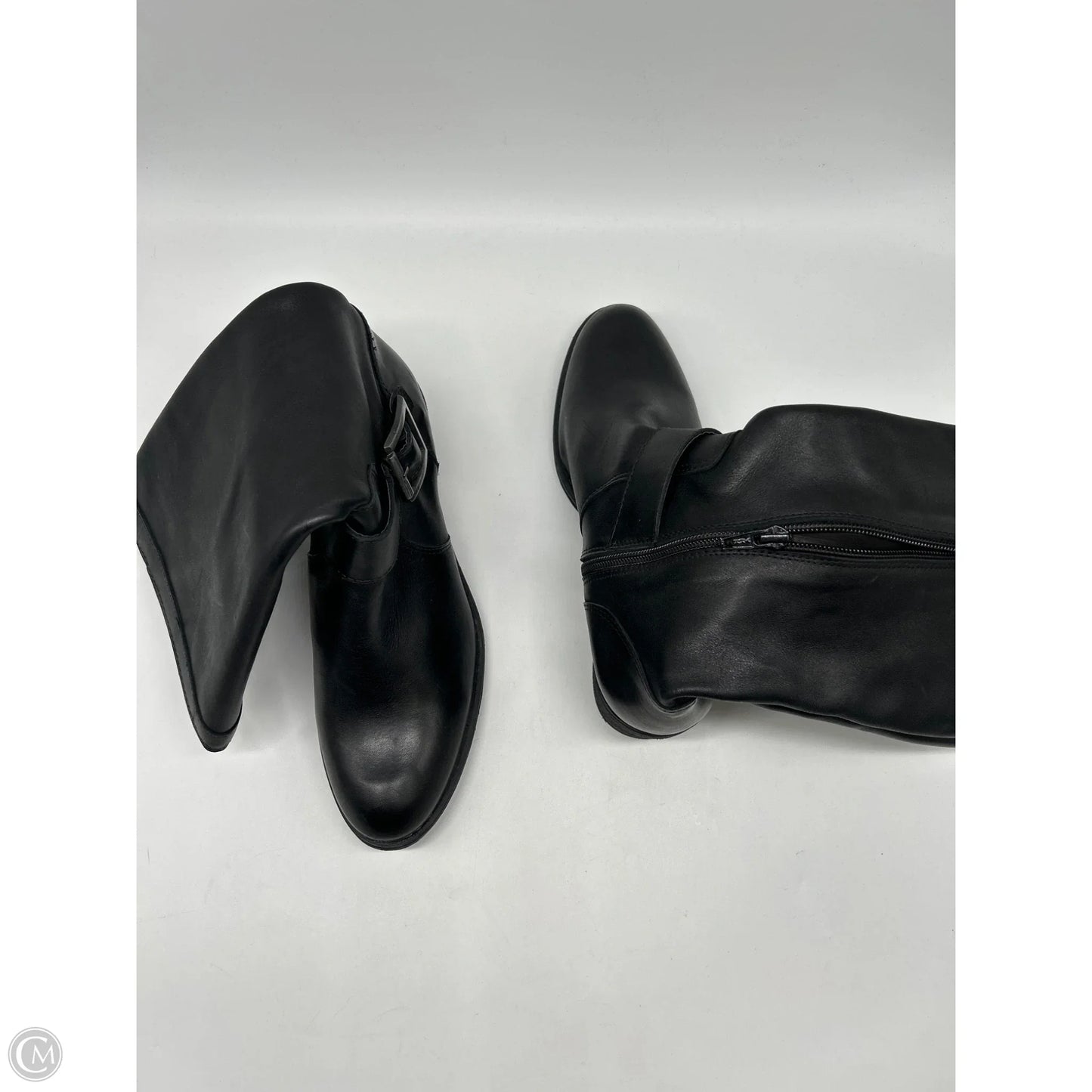 Boots Mid-calf Heels By Cma In Black, Size: 6.5