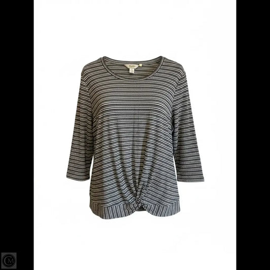 Top Long Sleeve By Cj Banks In Black, Size: 1x