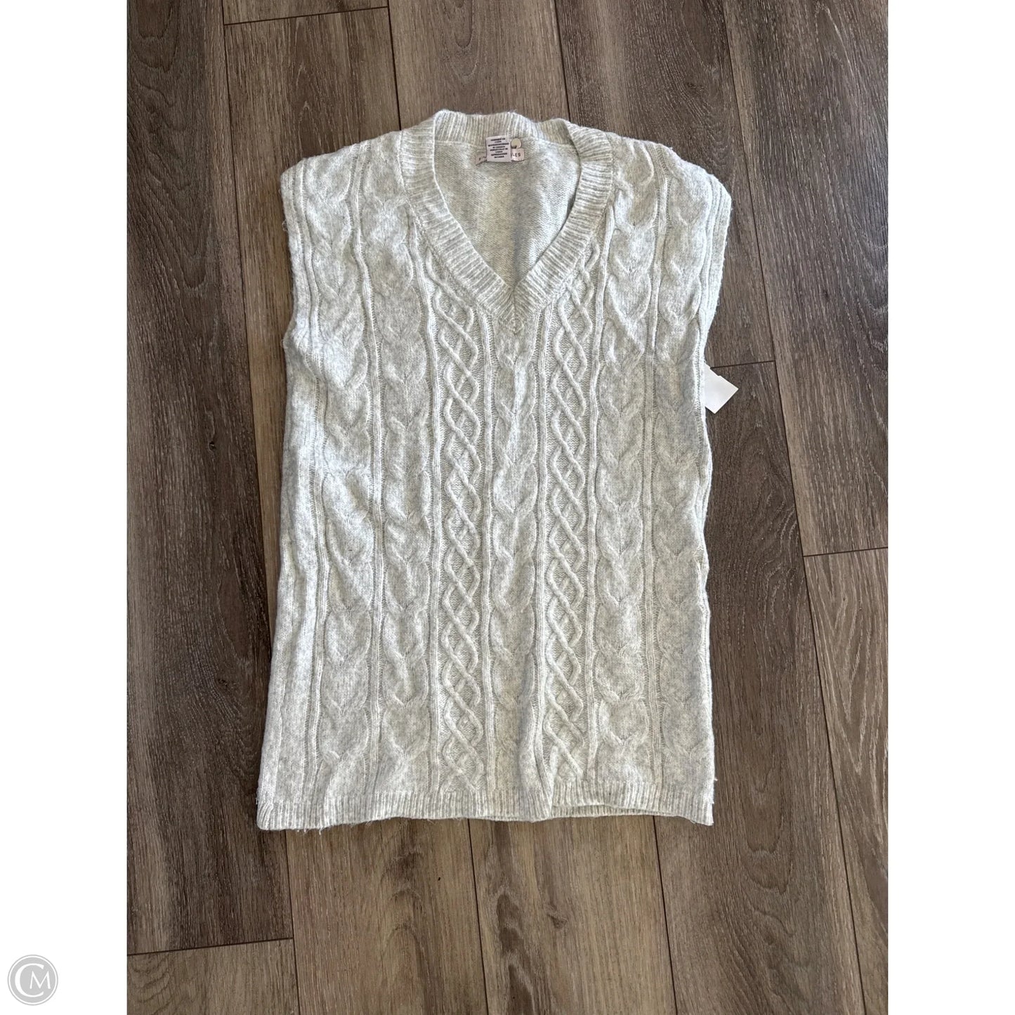 Vest Sweater By Clothes Mentor In Grey, Size: S