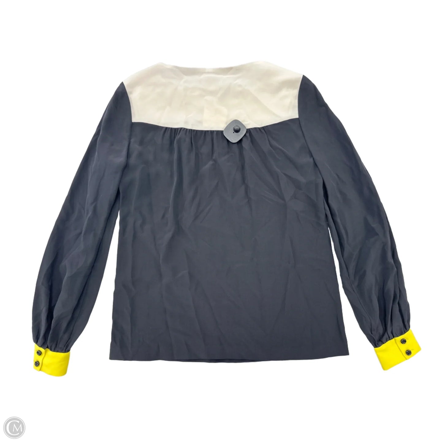 Top Long Sleeve Designer By Kate Spade In Black & Cream, Size: Xs