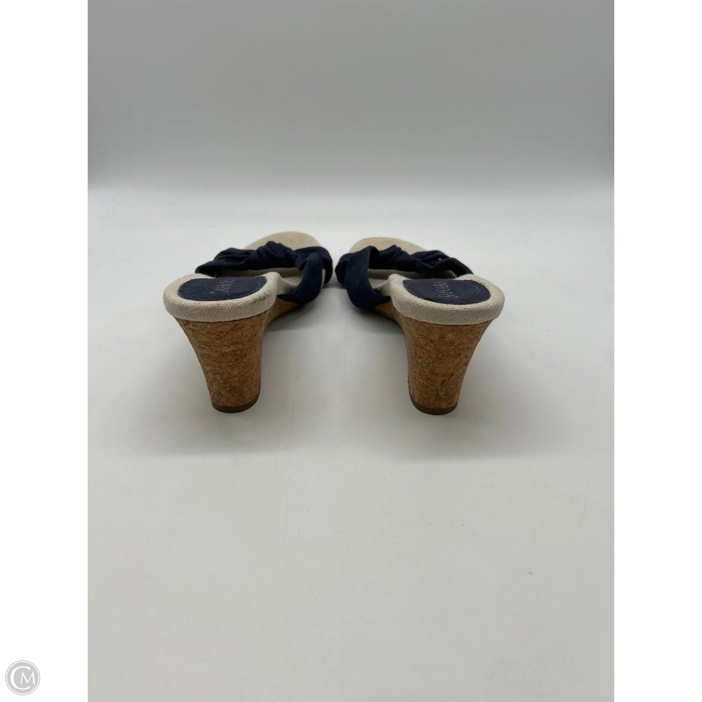 Sandals Heels Wedge By Clothes Mentor In Blue, Size: 10