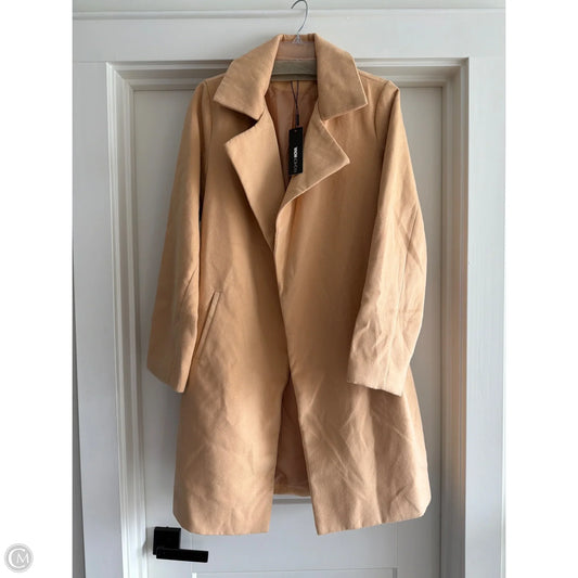 Coat Peacoat By Fashion Nova In Tan, Size: L