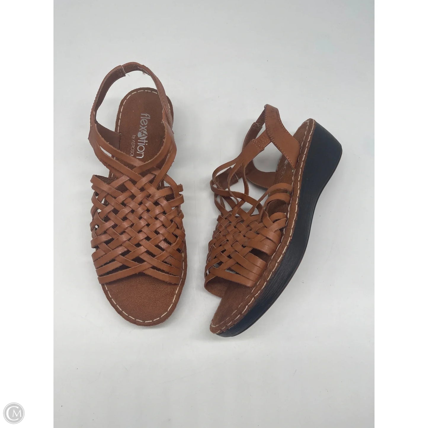 Sandals Flats By Aerosoles In Brown, Size: 7