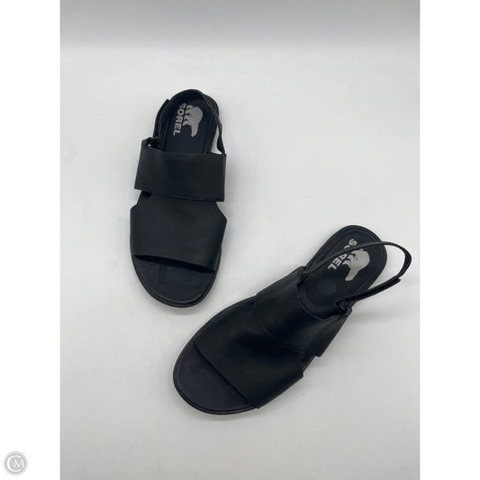 Sandals Flats By Sorel In Black, Size: 9