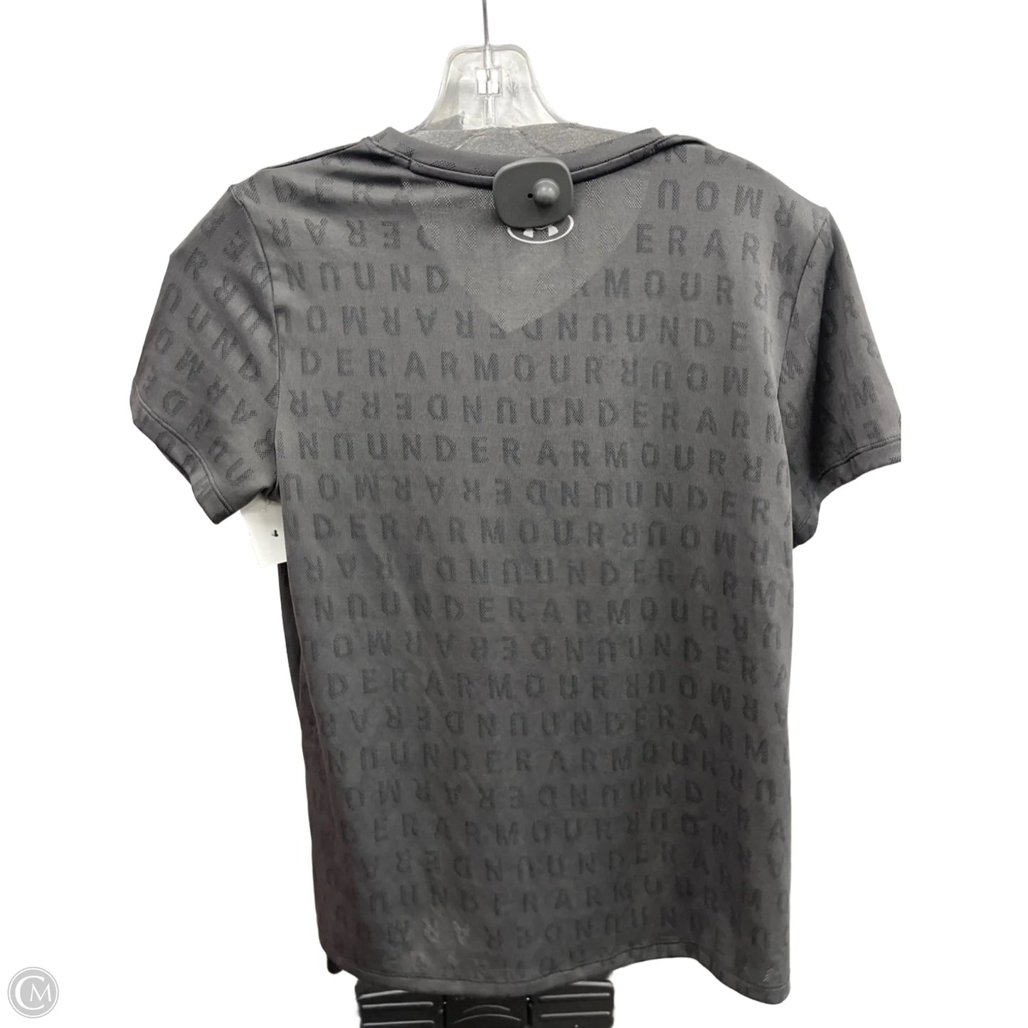 Athletic Top Short Sleeve By Under Armour In Grey, Size: S