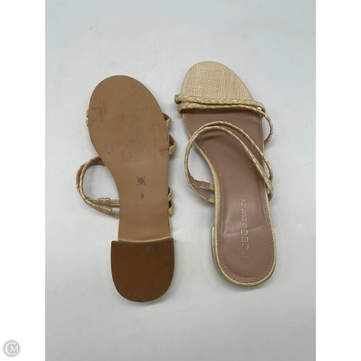 Sandals Flats By Bcbg In Tan, Size: 9