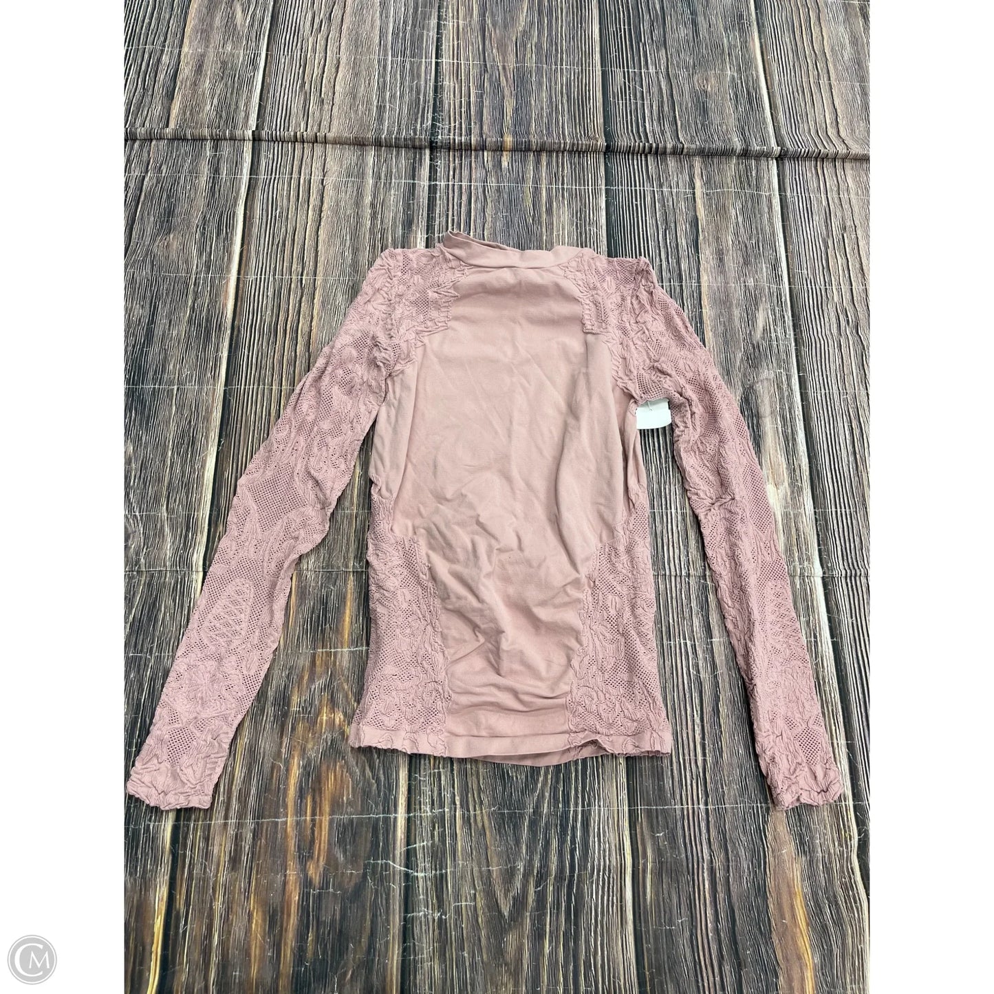 Athletic Top Long Sleeve Crewneck By Free People In Pink, Size: M