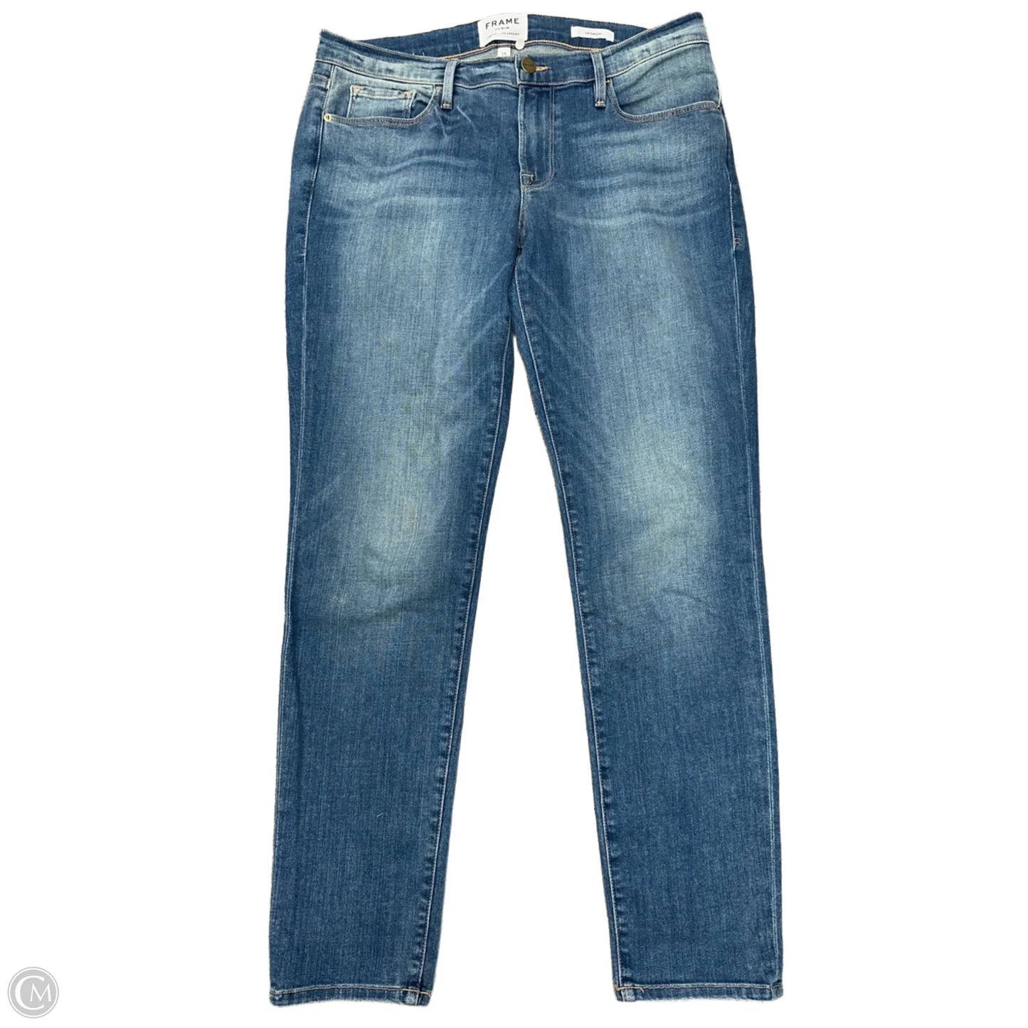 Jeans Skinny By Frame In Blue Denim, Size: 6
