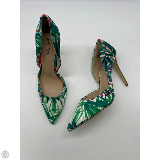 Shoes Heels Stiletto By Just Fab In Tropical Print, Size: 8