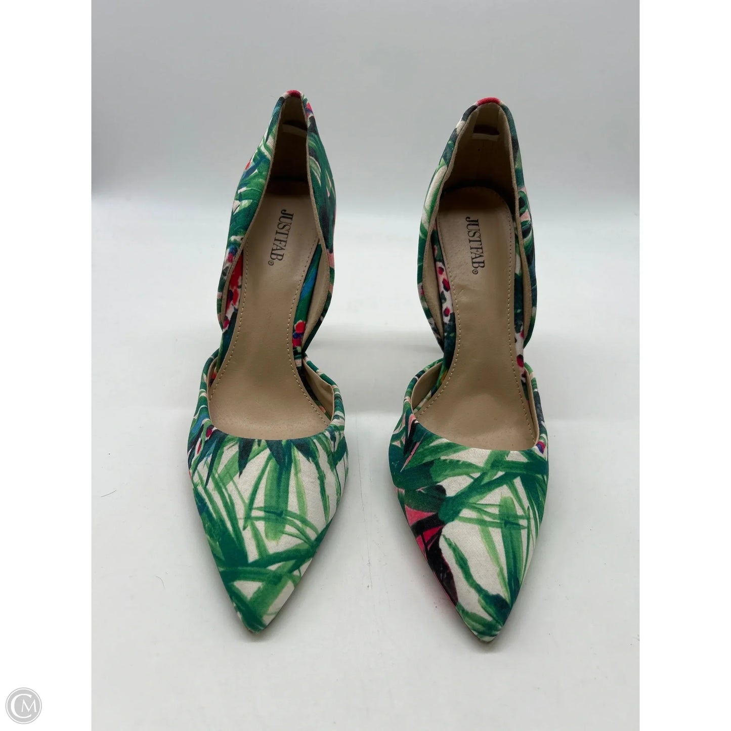 Shoes Heels Stiletto By Just Fab In Tropical Print, Size: 8