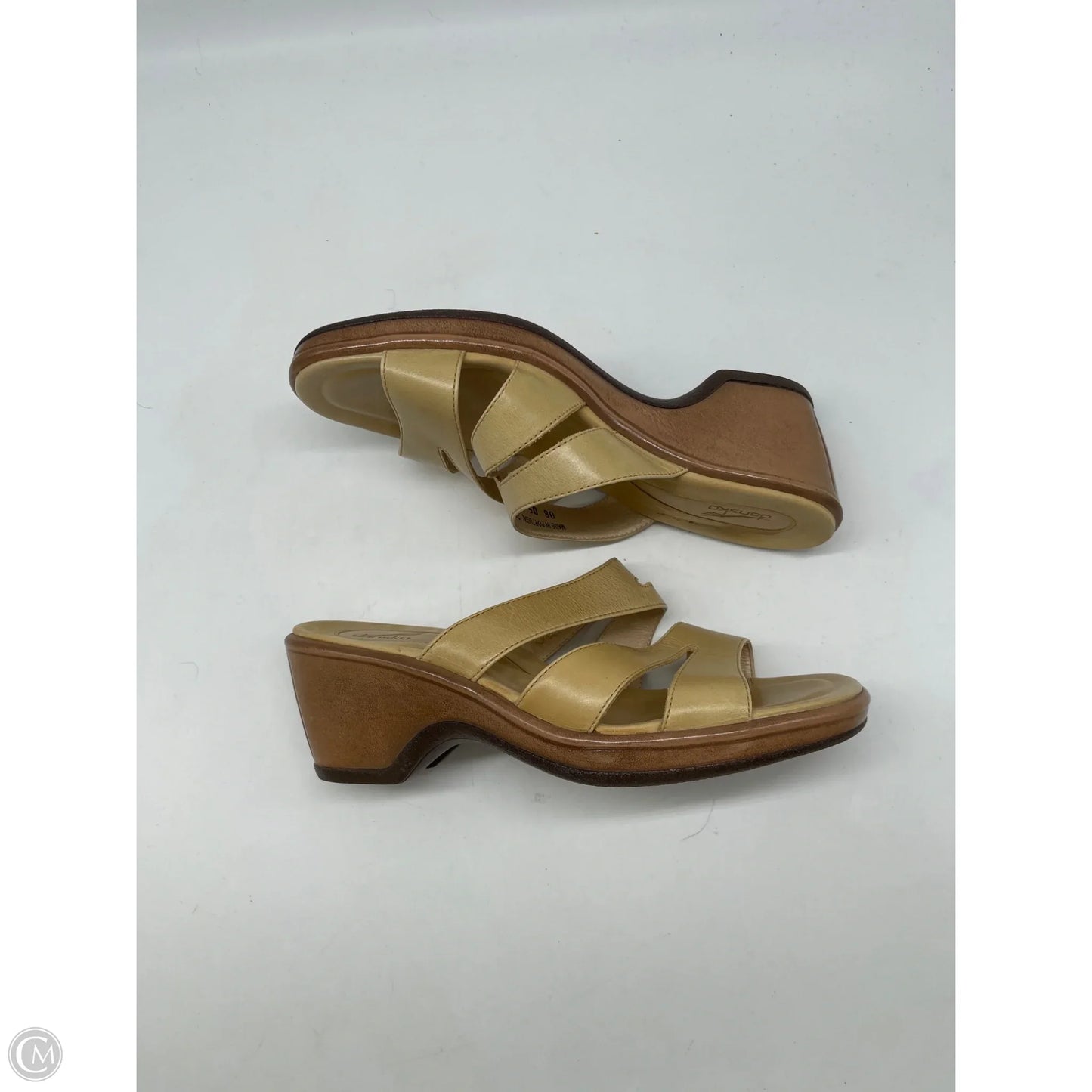 Sandals Heels Block By Dansko In Yellow, Size: 8