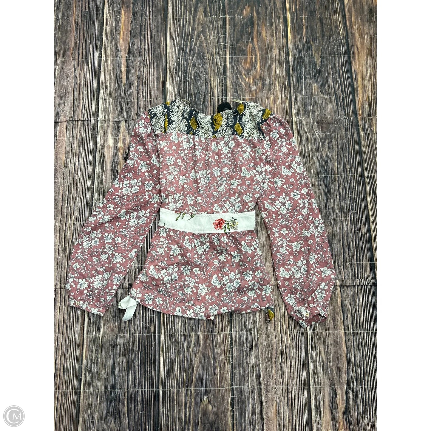 Top Long Sleeve By Bke In Pink, Size: L