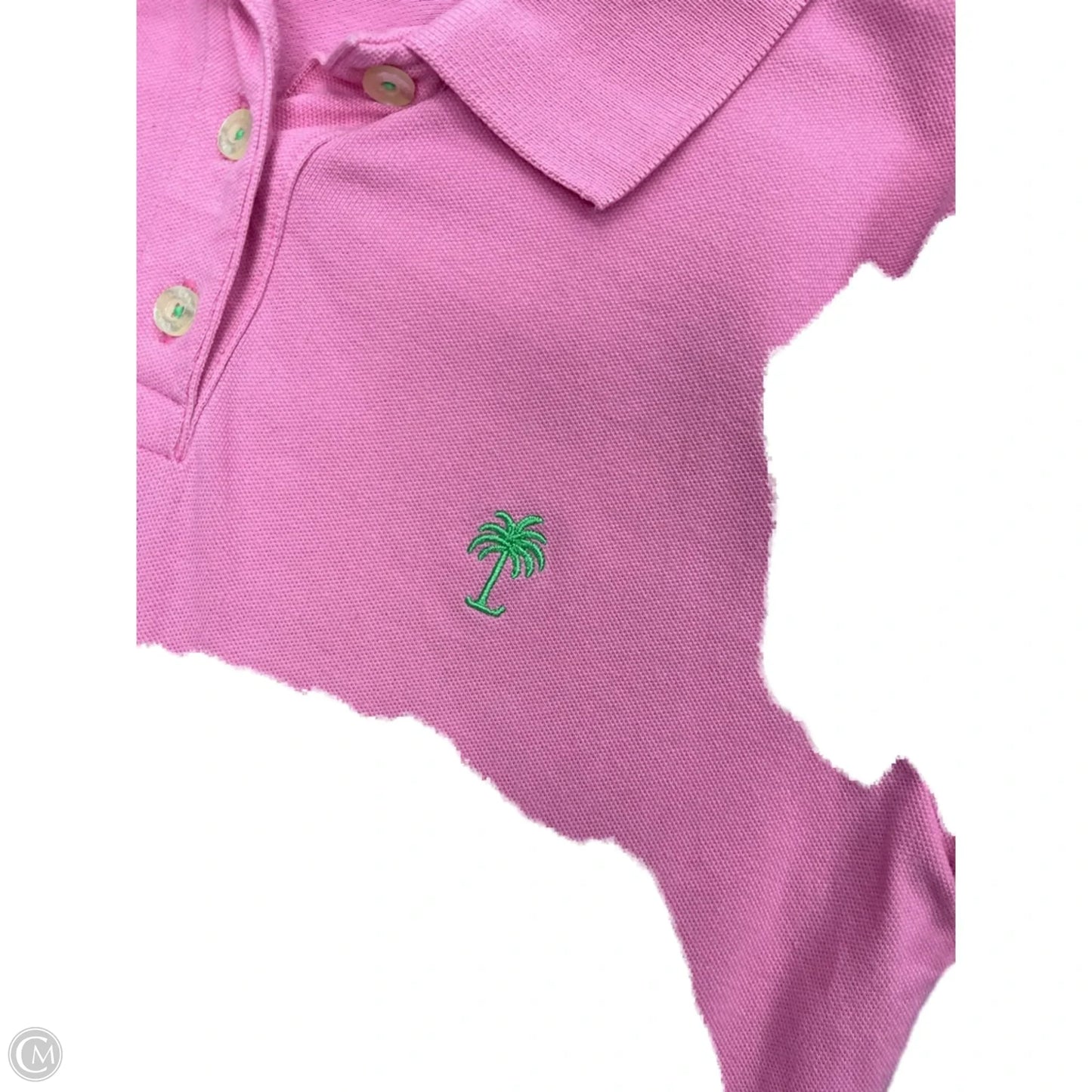 Top Short Sleeve Designer By Lilly Pulitzer In Pink, Size: M