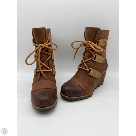 Boots Ankle Heels By Sorel In Brown, Size: 6