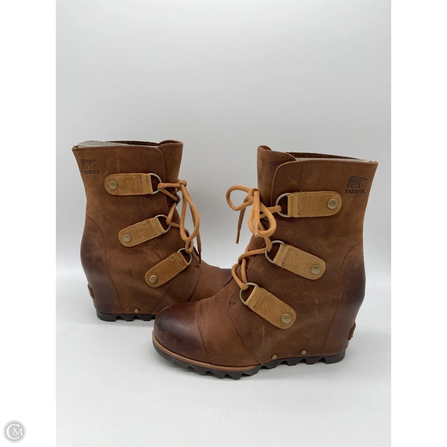 Boots Ankle Heels By Sorel In Brown, Size: 6