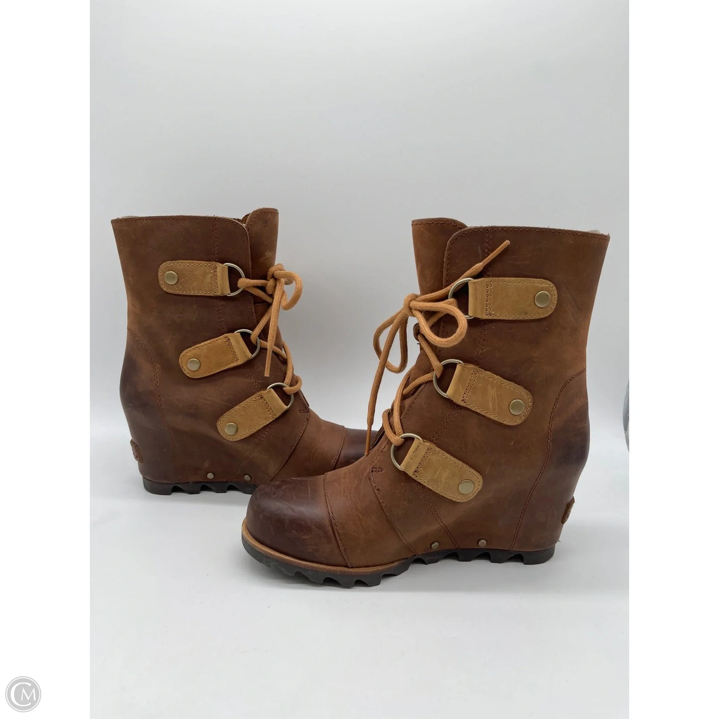 Boots Ankle Heels By Sorel In Brown, Size: 6