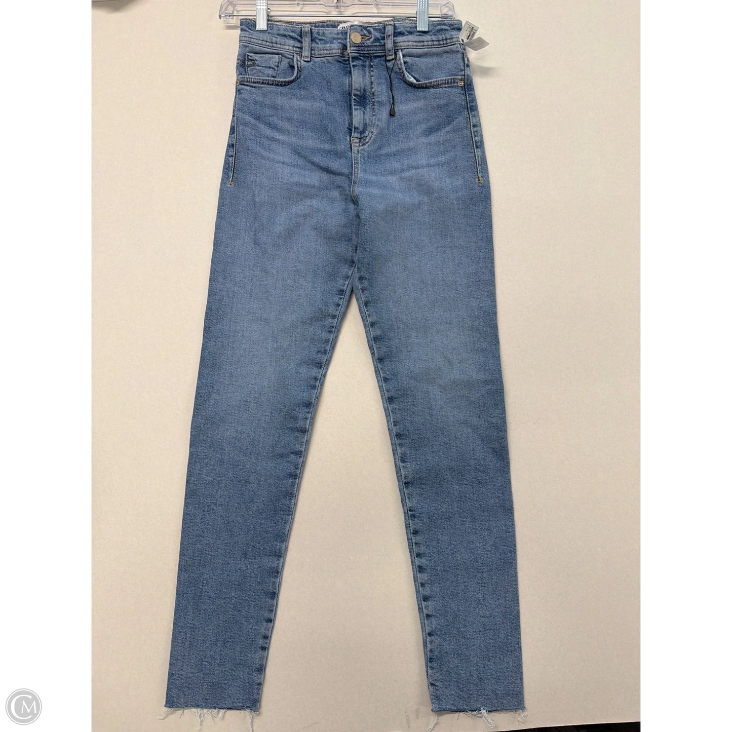 Jeans Skinny By Zara In Blue Denim, Size: 6