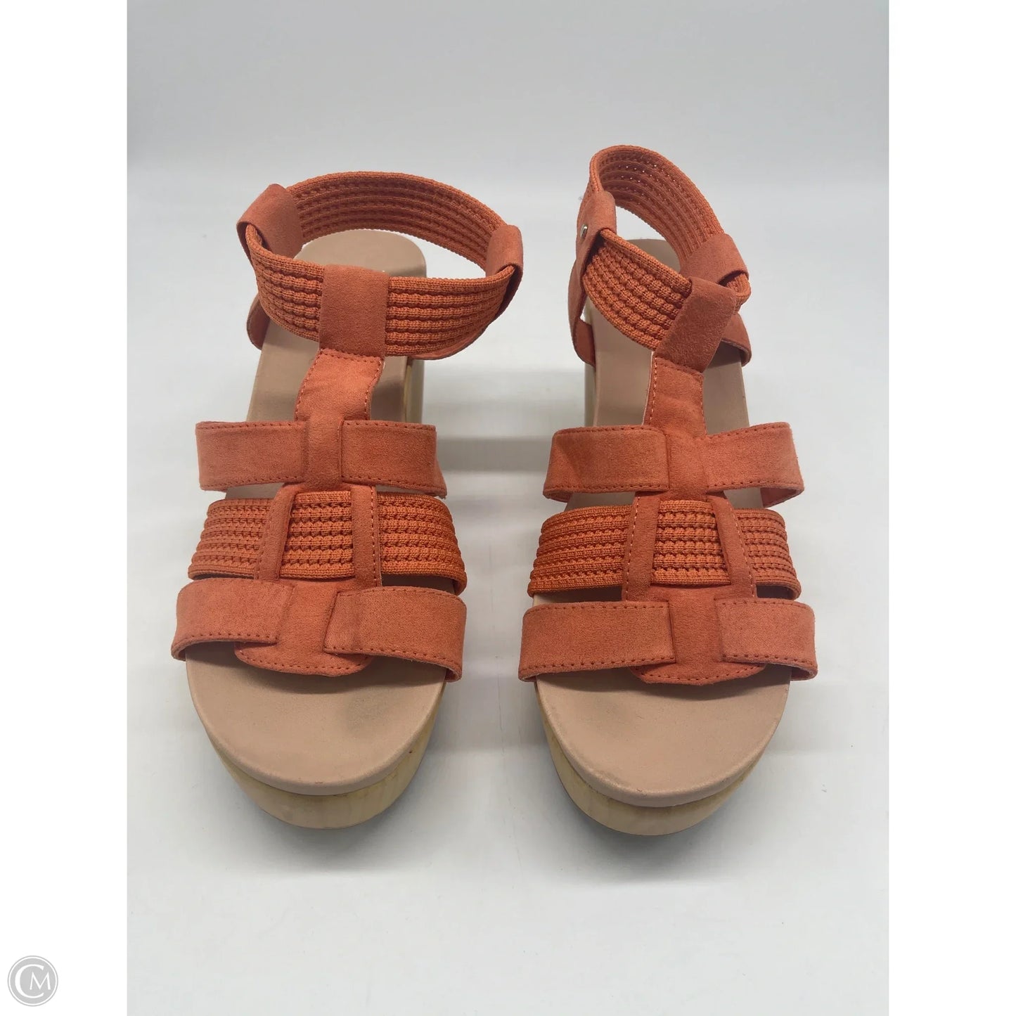 Sandals Heels Block By Dr Scholls In Orange, Size: 8
